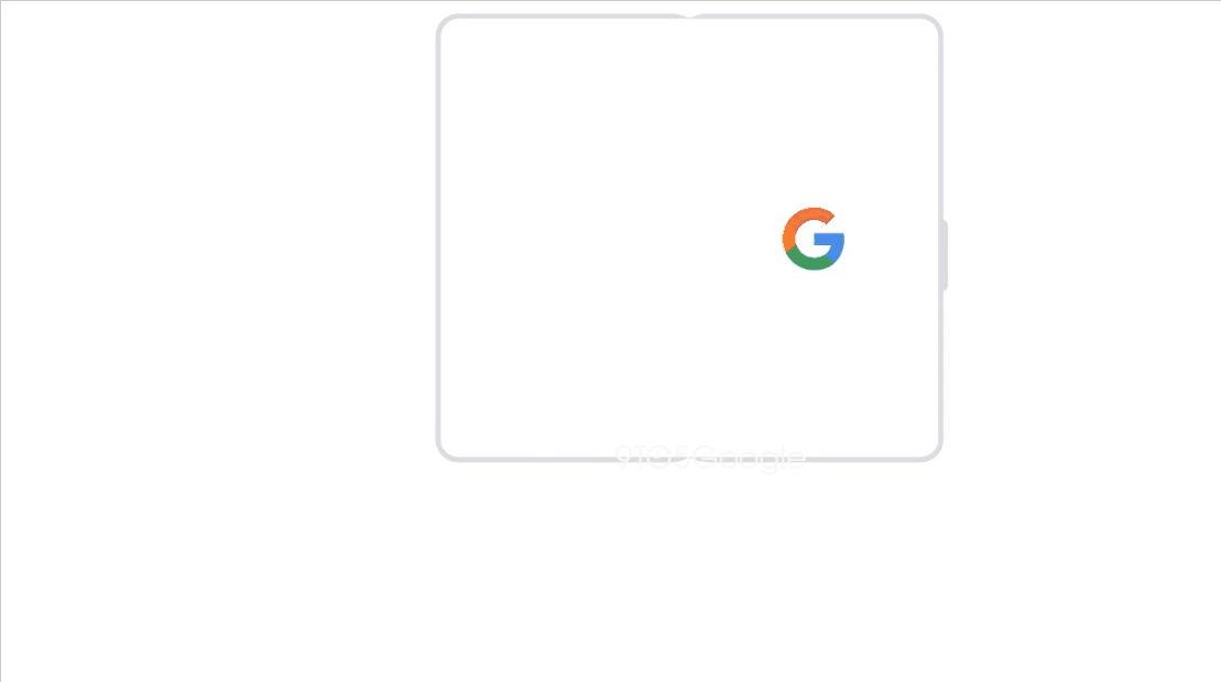 En läckt animering av Google Pixel Fold som visar hur man sätter i SIM-kortet.