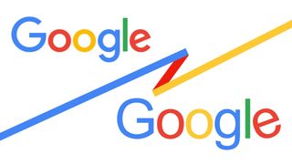 A Google logo comparison between two versions of the design