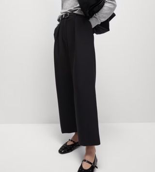 Image of black tailored trousers