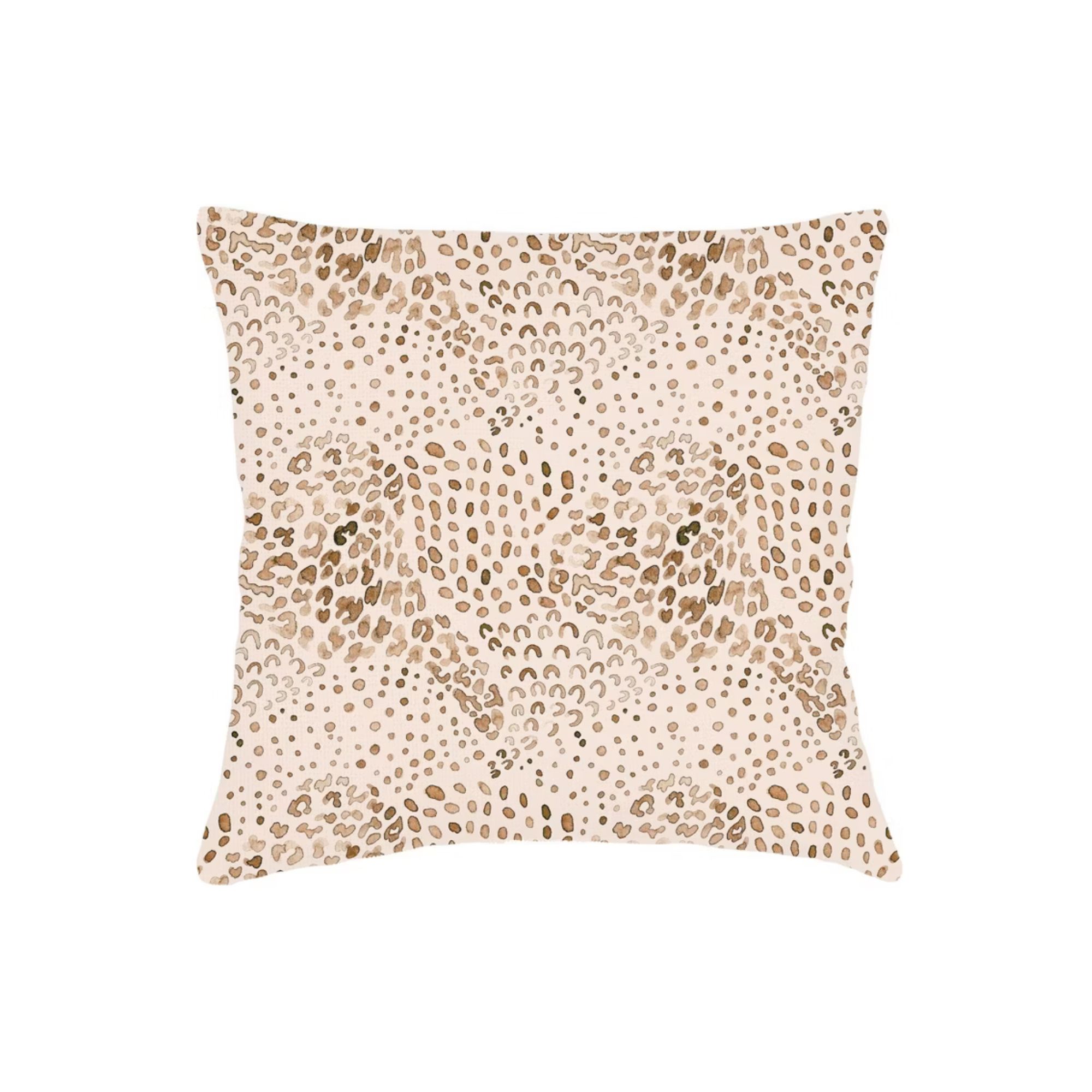 Brown Cheetah Velvet Pillow 20x20