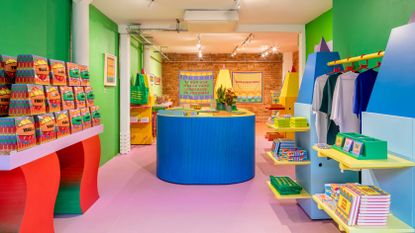 Yinka Ilori shop London with boldly coloured interiors
