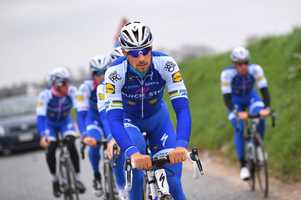Tom Boonen doing a recon of the Flanders course for the final time