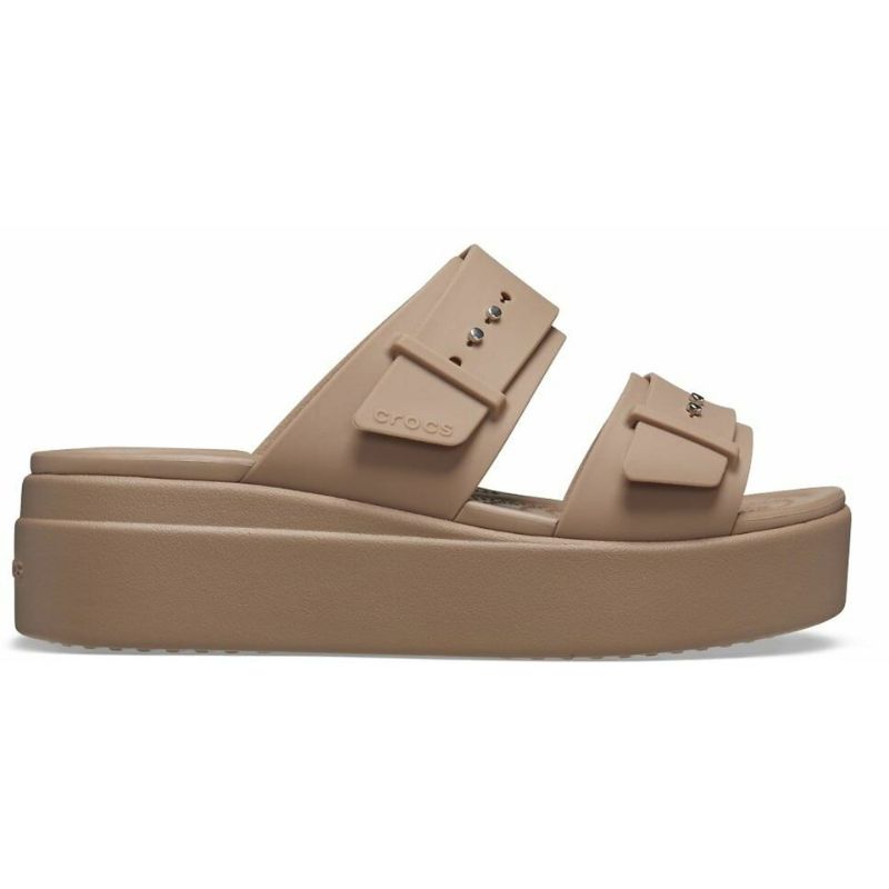 Brooklyn Buckle Wedge Mules cut out 