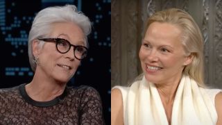 Side by side of Jamie Lee Curtis and Pamela Anderson.