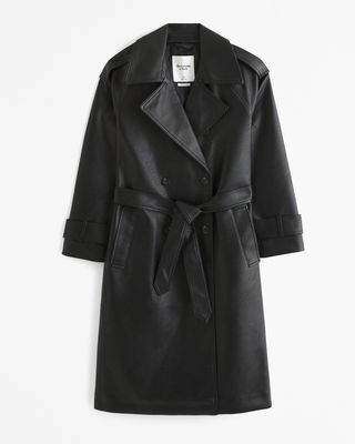 Abercrombie, Vegan Leather Trench Coat