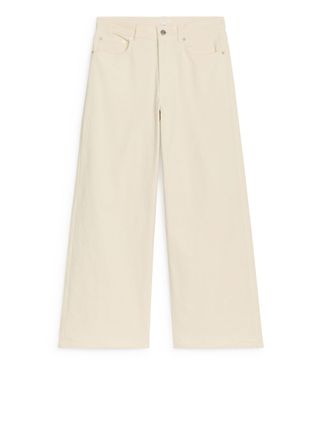 Wide Corduroy Trousers - White - Arket Gb