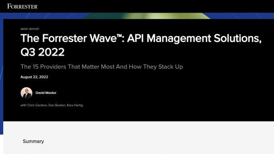 The Forrester Wave API management solutions, Q3 2022 | ITPro