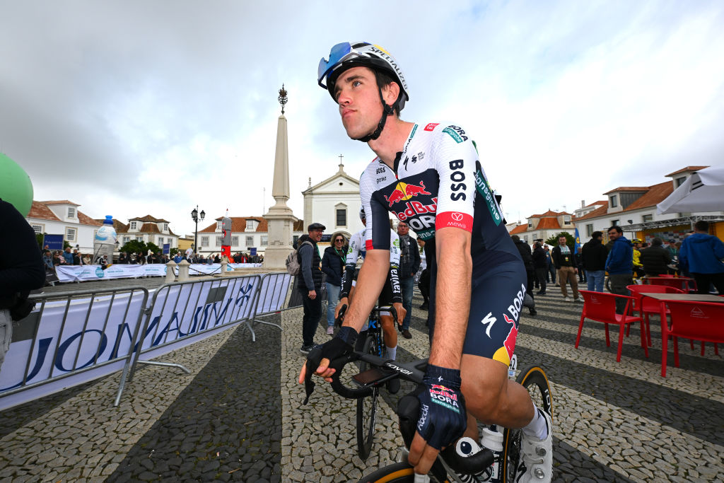 VILA REAL SANTO ANTONIO, PORTUGAL - FEBRUARY 21: Oier Lazkano of Spain and Team Red Bull - BORA - hansgrohe prior to the 51st Volta ao Algarve em Bicicleta, Stage 3 a 183.5km stage from Vila Real Santo Antonio to Tavira on February 21, 2025 in Vila Real Santo Antonio, Portugal. (Photo by Tim de Waele/Getty Images)
