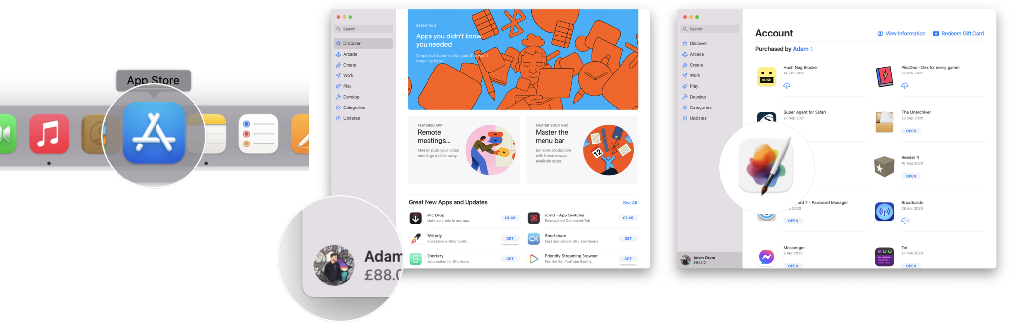 How to get an iTunes or App Store refund on Mac: Open the App Store, click on your profile photo or initials to view your purchases, click on the pap you wish to claim a refund for.