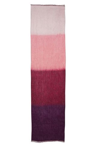 Colorblock Yarn Dyed Brushed Wool Blend Scarf