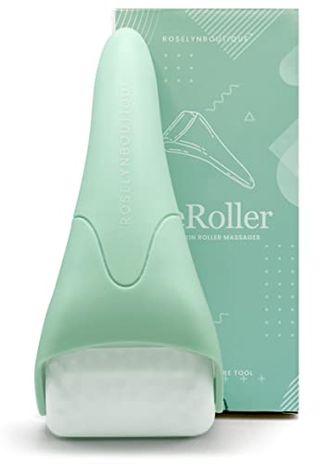 Roselynboutique Ice Roller for Face Wrinkles Fine Lines Puffiness Stick Massager Facial Skin Care Tools Self Care Gifts for Men Women (green)