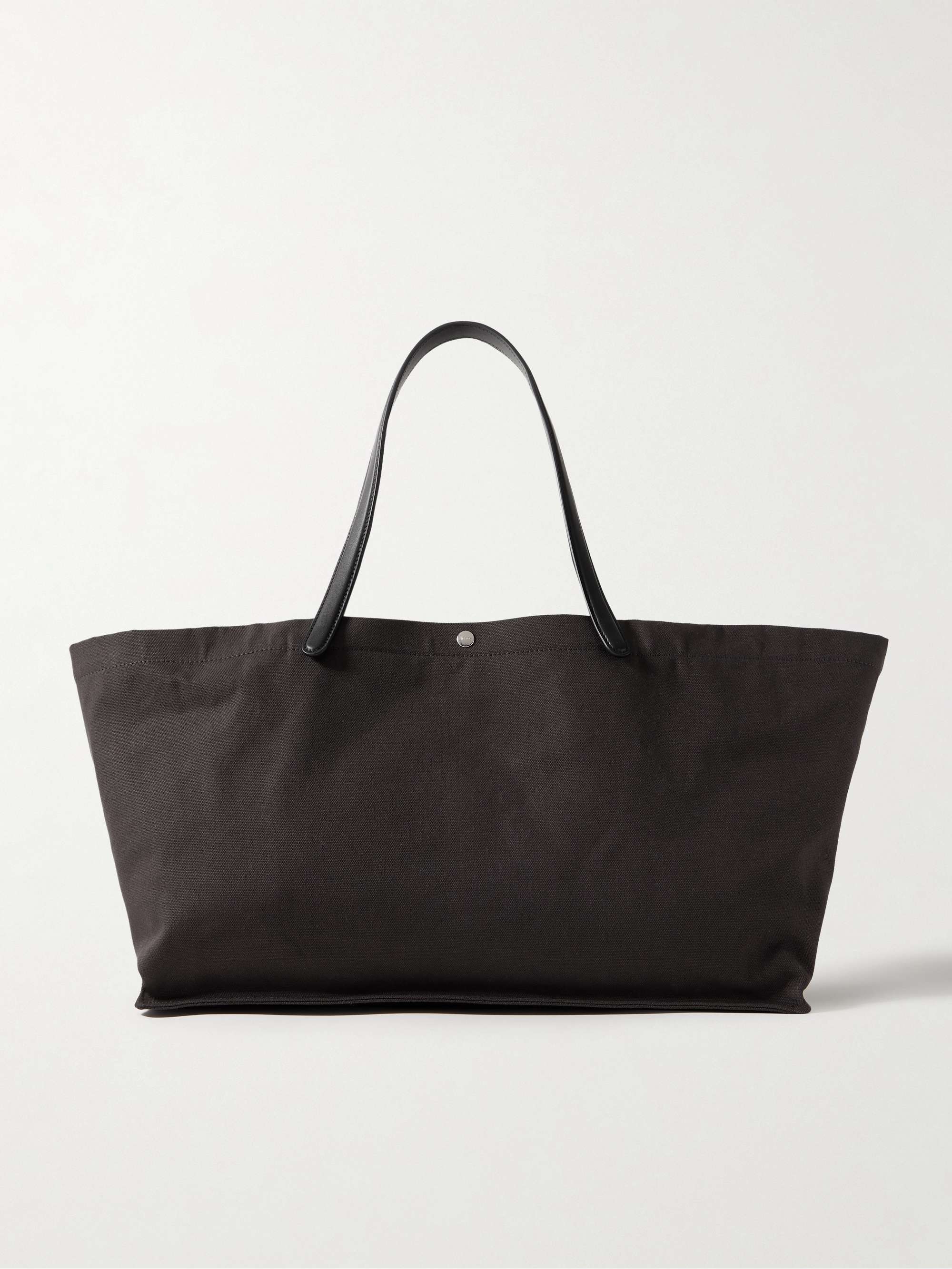 Idaho Xl Leather-Trimmed Cotton-Canvas Tote