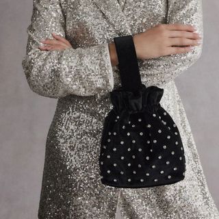 Velvet bag with sequins from Next