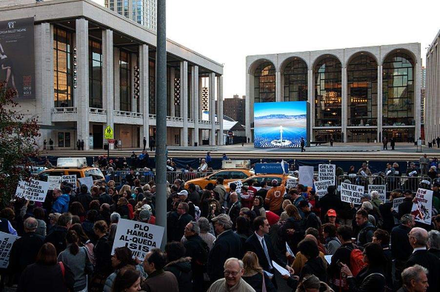 New Yorkers protest The Death of Klinghoffer opera