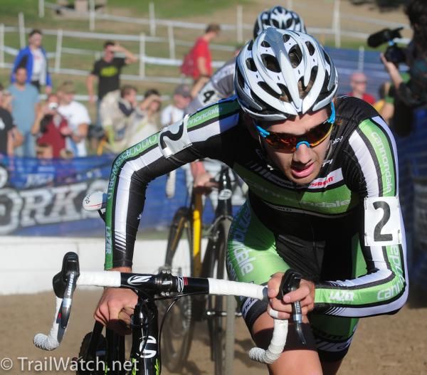 Jamey Driscoll (Cannondale-Cyclocrossworld.com) did not get a great start but moved up quickly