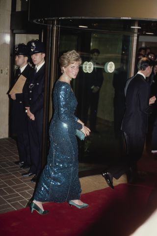 Diana, Princess of Wales attends the Diamond Ball at the Royal Lancaster Hotel