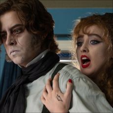 still of cole sprouse and kathryn newton in lisa frankenstein