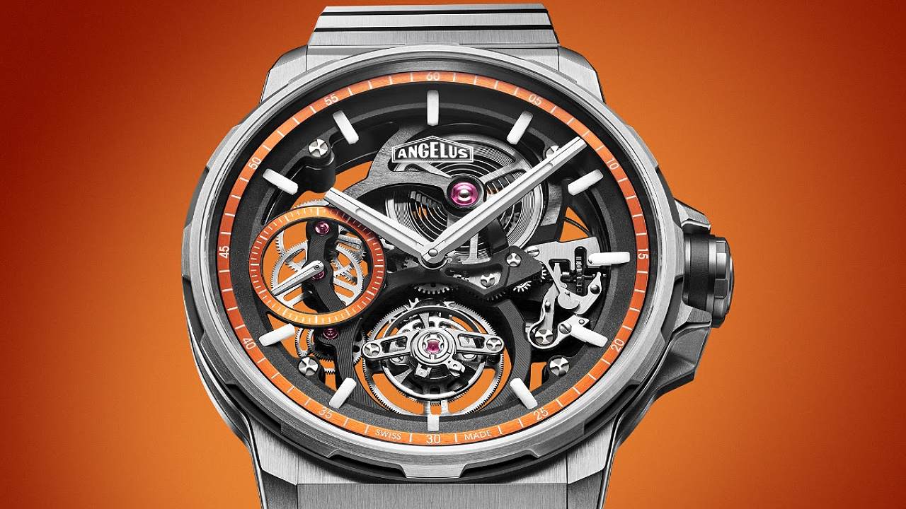 Angelus Flying Tourbillon Skeleton Titanium Orange Edition
