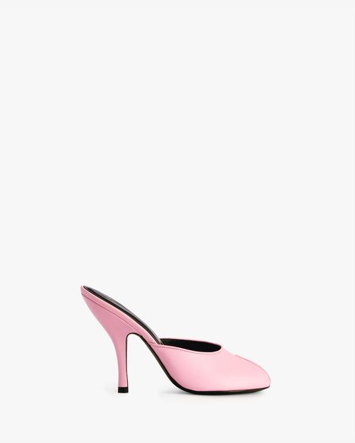 Date Mule in Pink Leather