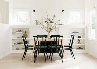 white modern dining room