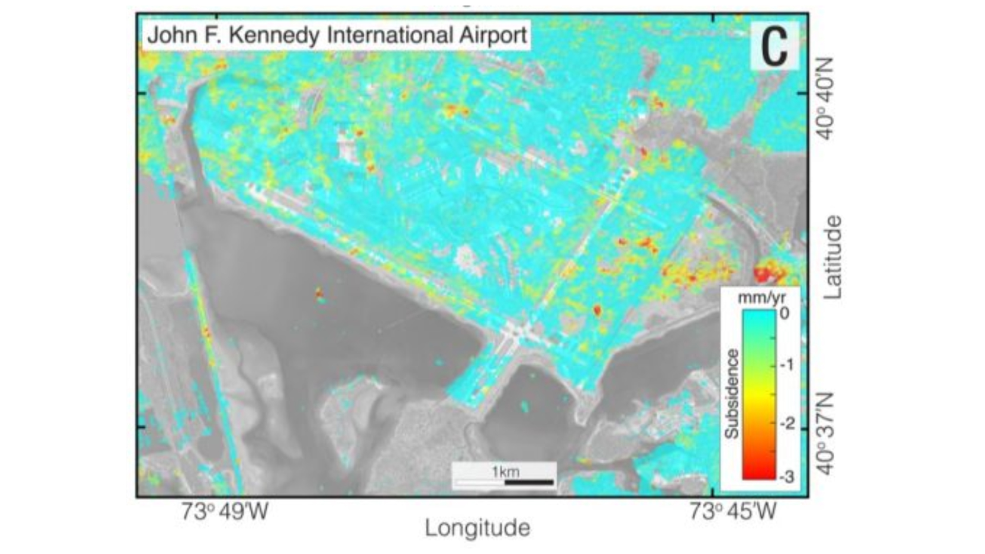 Satellite image of JFK airport.