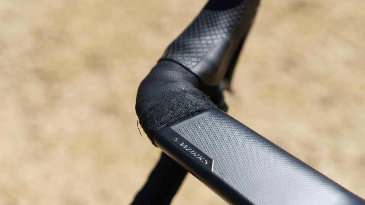 The bar tape on these Specialized Aerofly bars is finished with a strip of cotton tape over the usual electrical tape