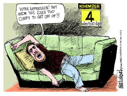 Political cartoon voter turnout midterm election