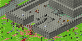 Elves assault a Dwarf Fortress in the Stonesense 3D mod via LPArchive.org