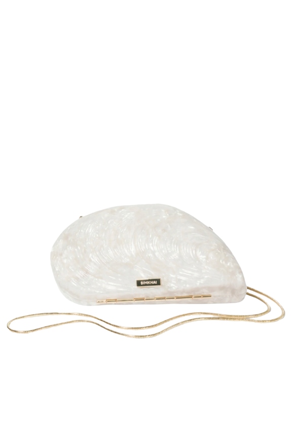 SIMKHAI, Bridget Pearl Oyster Clutch