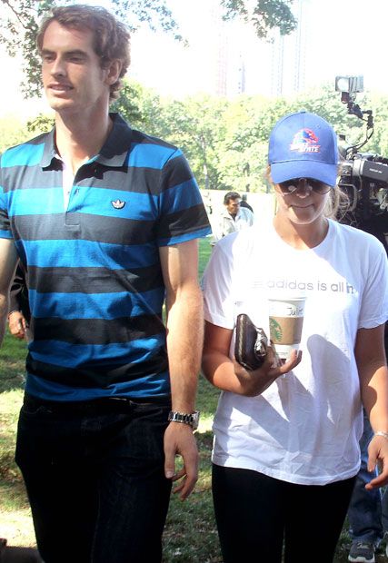 Andy Murray and Kim Sears at US Open photo call