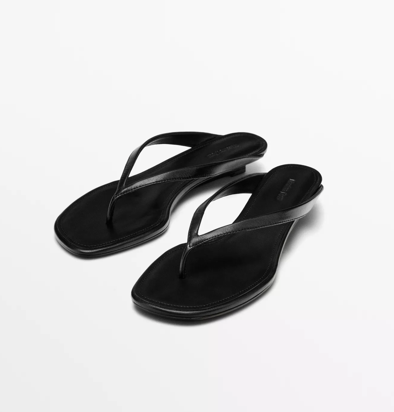 Massimo Dutti, Mid-Heel Sandals With Toe Divider