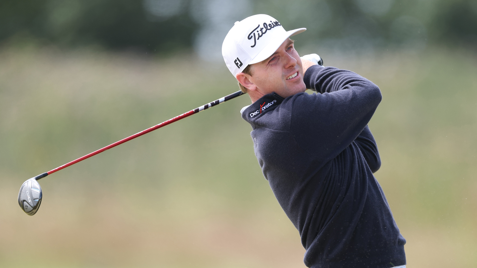 Ryan Gerard watches his shot into a green