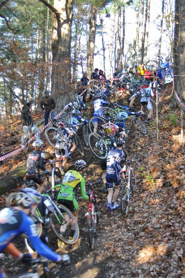 The first run-up was shoulder to shoulder.