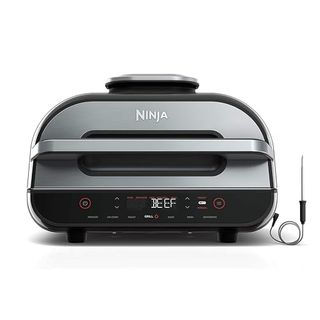 Ninja Fg551 Foodi Smart Xl 6-In-1 Indoor Grill With Air Fry, Roast, Bake, Broil & Dehydrate, Smart Thermometer, Black/silver