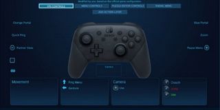 The Switch controller Steam configuration page.