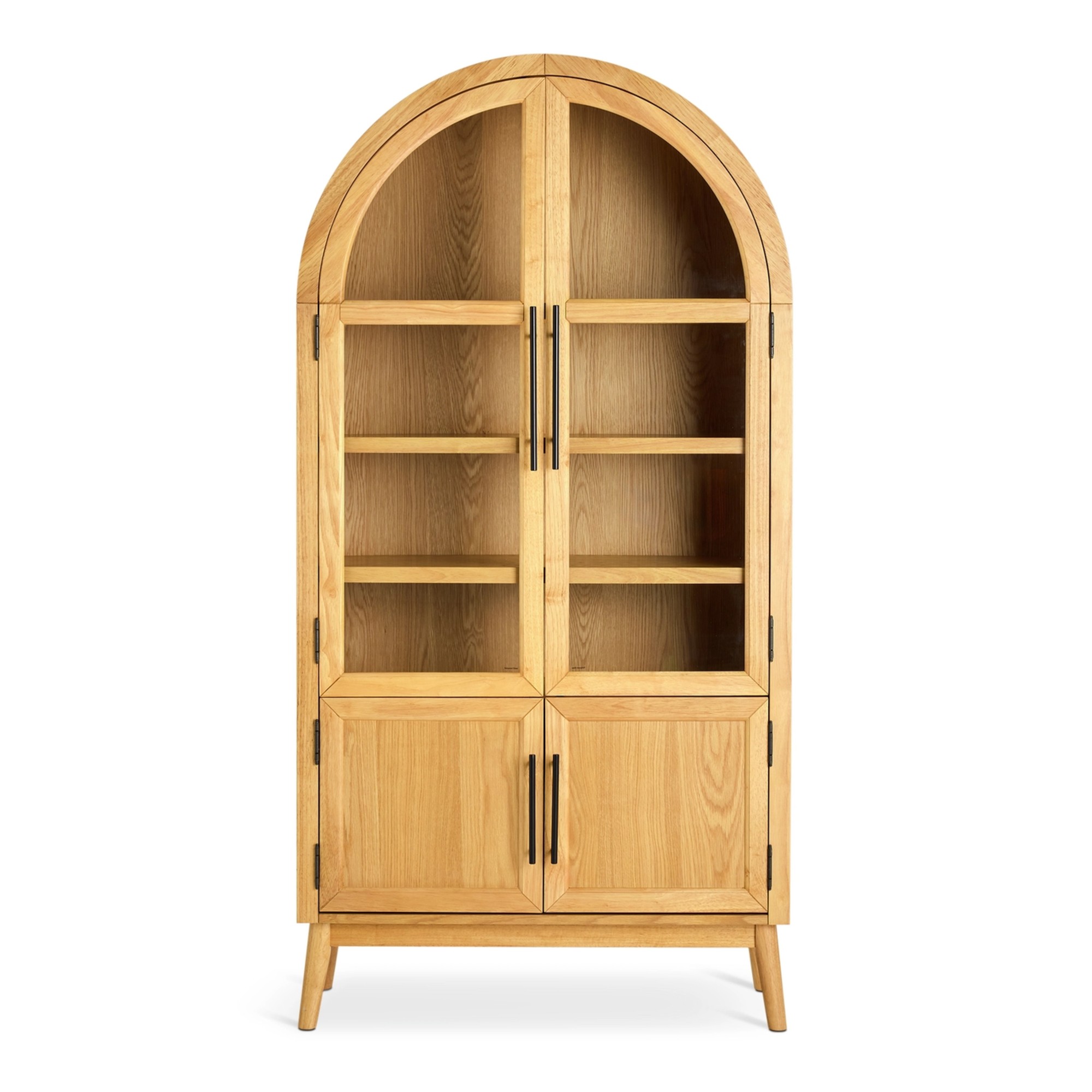 Habitat Collins Arched 4 Door Display Cabinet - Oak product