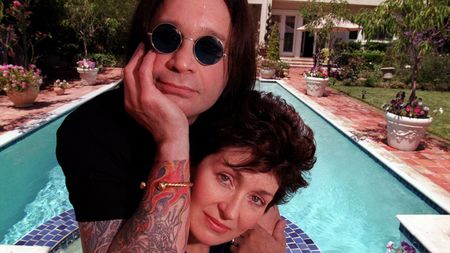 ozzy osbourne and sharon osbourne at their Los Angeles Home
