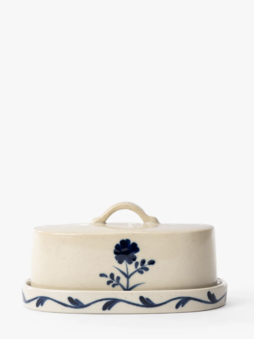 Mary Hand-Painted Butter Dish