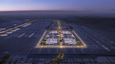 The King Salman International Airport project covers an area of approximately 57 km², allowing for six parallel runways and seven terminals including the existing terminals