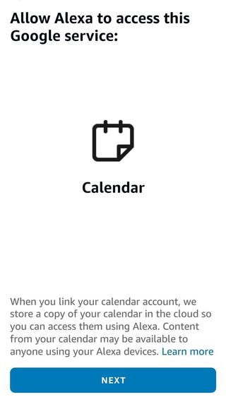 Alexa App Grant Calendar Access