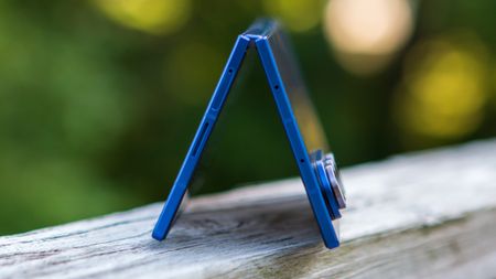 Samsung Galaxy Z Fold 7 bridge angled view