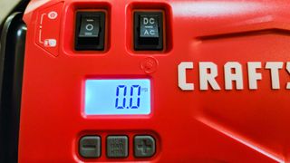 Craftsman V20 Cordless Tire Inflator display