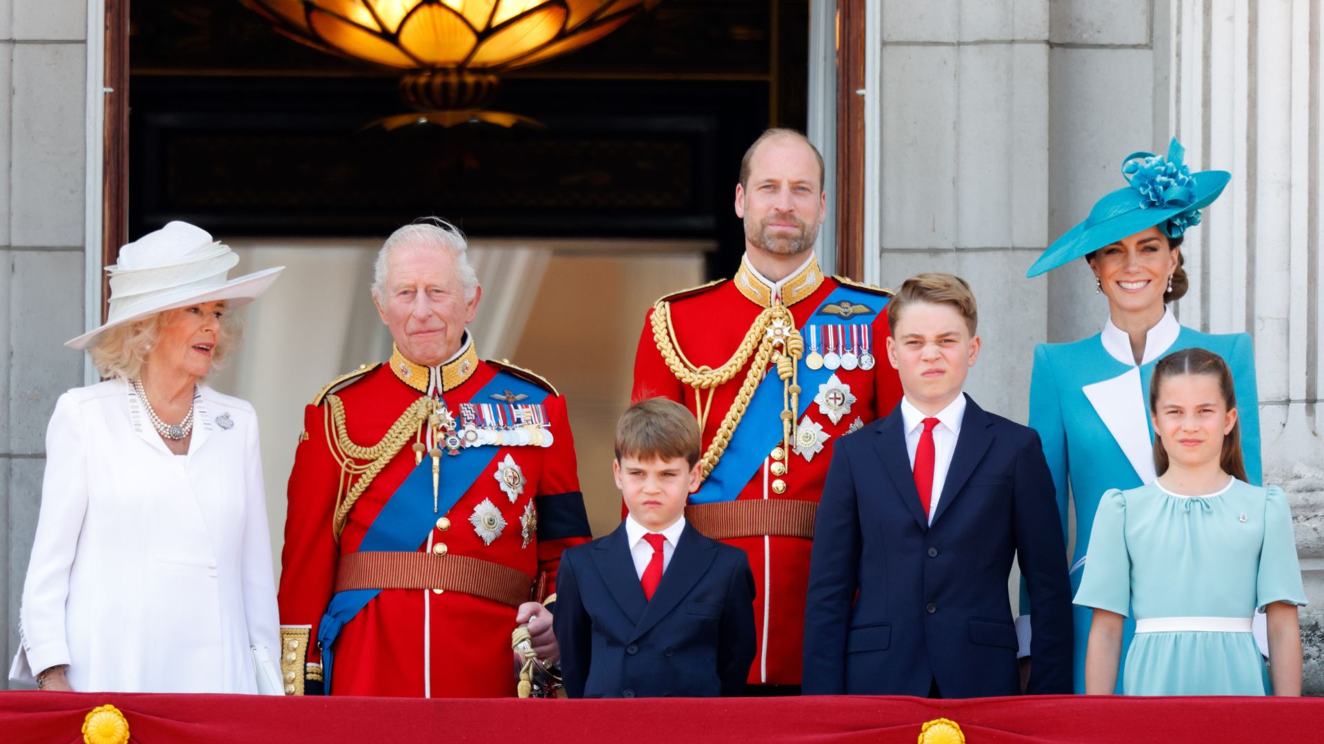 The Royal Family on the balcony of Buckingham Palace, Trooping the Colour 2025