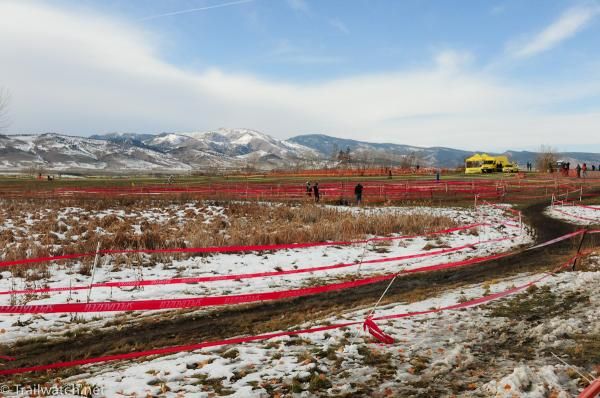 The muddy course at the Boulder Reservoir