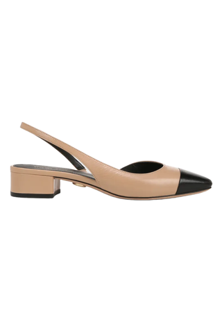 Veronica Beard Cecile Leather Slingback Ballerina Flats