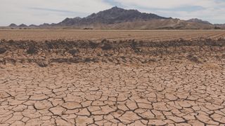 Dry farm land in the Gila River Valley near Kinter, AZ.