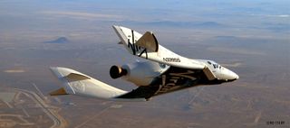 SpaceShipTwo undertook its 23rd glide flight on Dec. 19 in the pre-powered portion of its incremental test flight program. This was a significant flight as it was the first with rocket motor components installed, including tanks. It was also the first flight with thermal protection applied to the spaceship's leading edges.