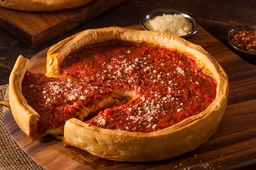 Chicago style pizza