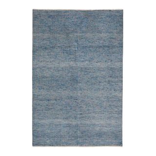 A large blue rug