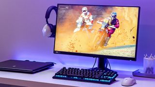 Alienware 500Hz gaming monitor on a desk